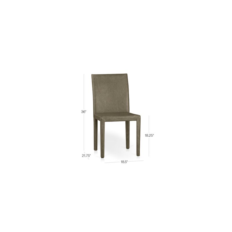 Folio Stone TopGrain Leather Dining Chair + Reviews Crate & Barrel