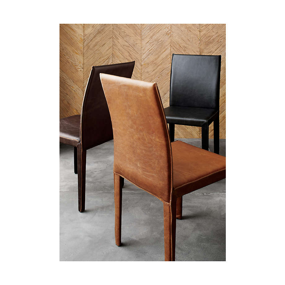 Full grain leather dining chairs new arrivals