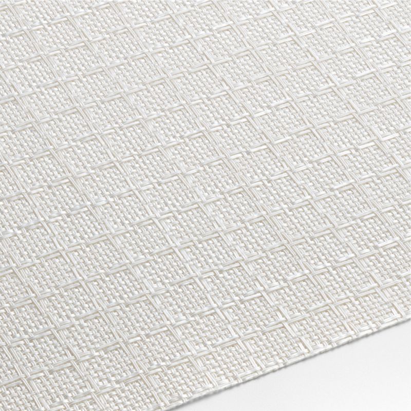 Chilewich ® Rectangular Folly White Neutral Easy-Clean Vinyl Placemat