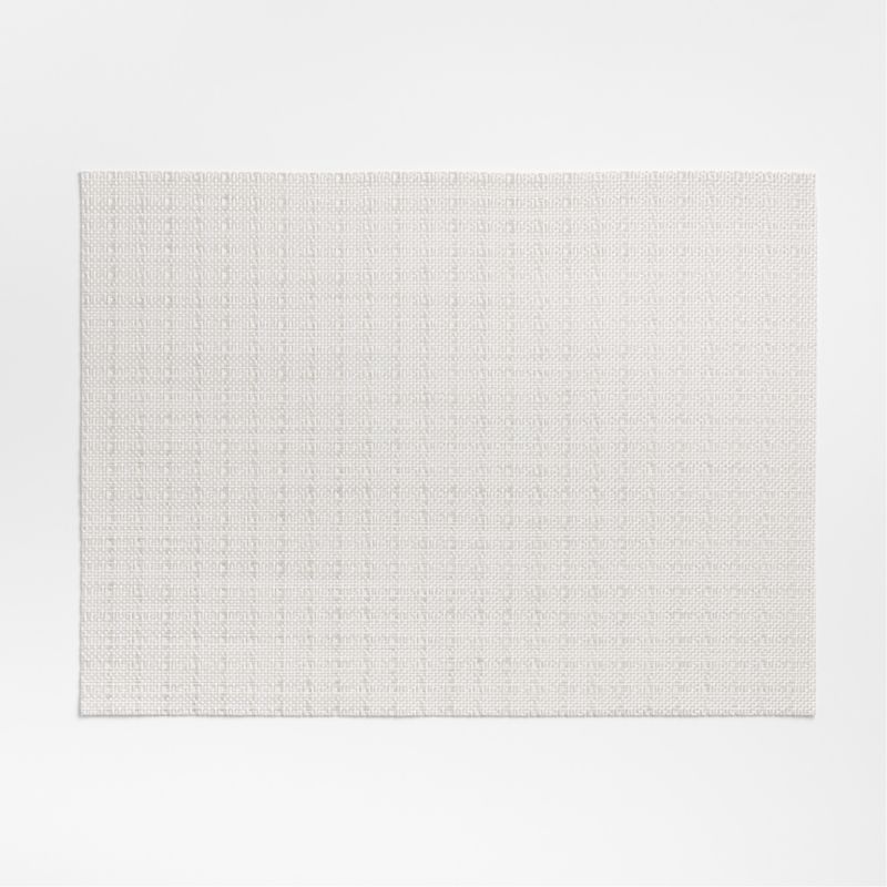 Chilewich ® Rectangular Folly White Neutral Easy-Clean Vinyl Placemat