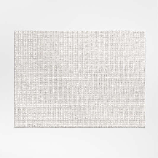 Chilewich ® Rectangular Folly White Neutral Easy-Clean Vinyl Placemat