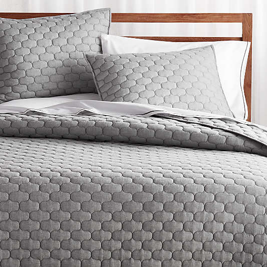 Fontaine Grey Cotton Quilt King