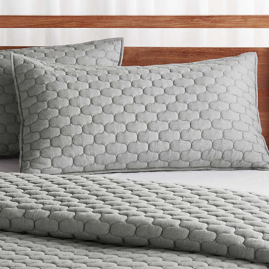 Fontaine Grey Cotton King Sham