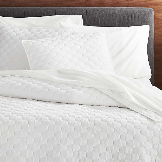 Fontaine White Cotton Quilt King