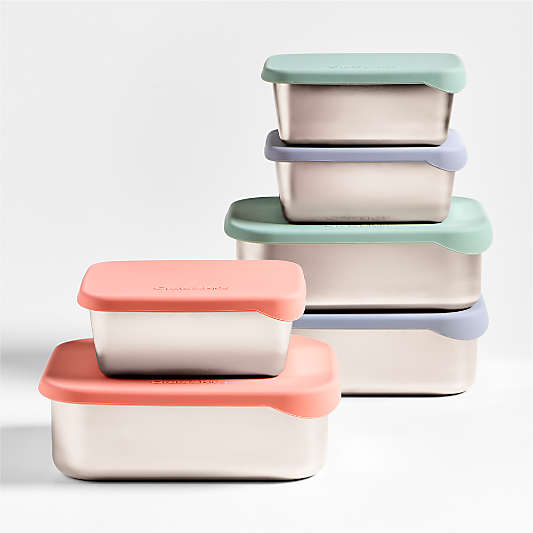 Blue Stainless Steel Small Food Container