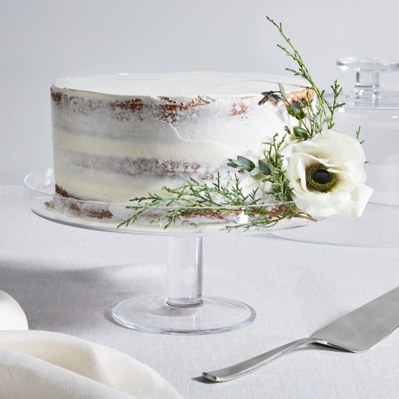 Glass wedding cake stand best sale