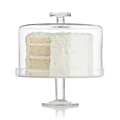 Footed cake clearance stand with dome