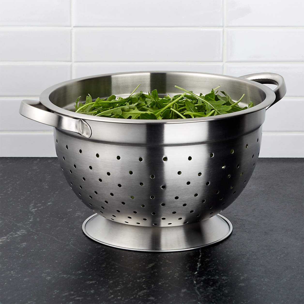 Footed Stainless Steel Colander + Reviews | Crate & Barrel Canada