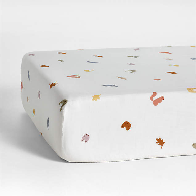 Forest Animals Organic Cotton Baby Crib Quilt + Reviews | Crate & Kids