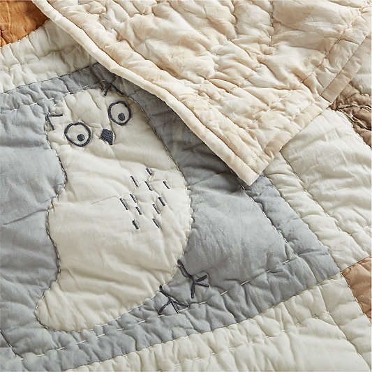 Forest Animals Organic Cotton Baby Crib Quilt