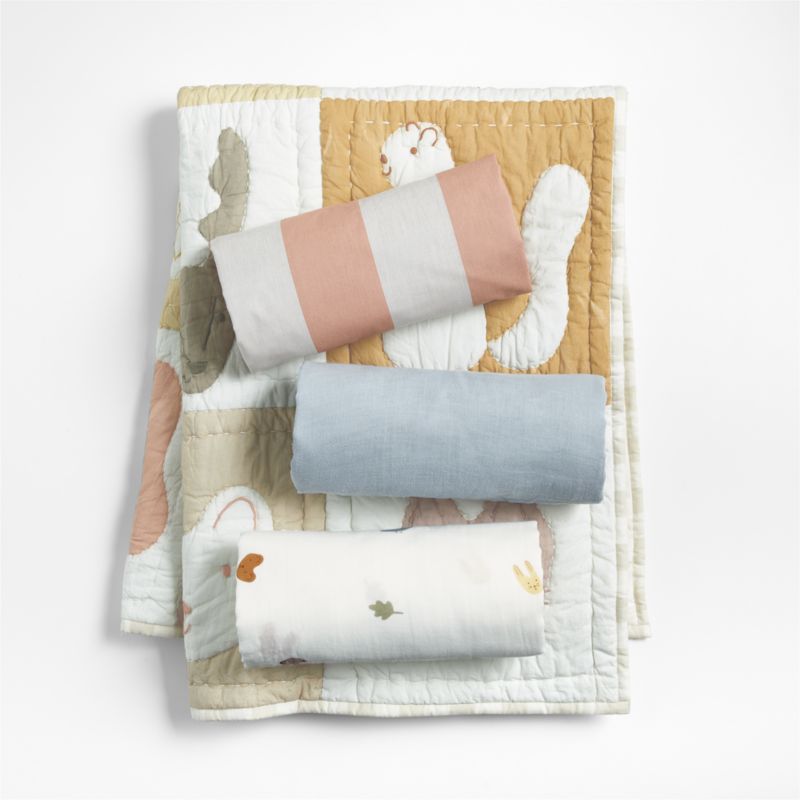 Forest Animals Organic Cotton Baby Bedding Bundle Set - image 0 of 12