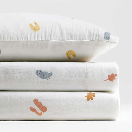 Supersoft Forest Animals Organic Cotton Toddler Sheet Set