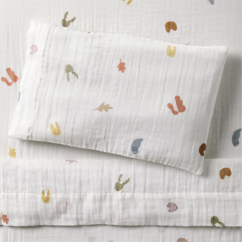 Supersoft Forest Animals Organic Cotton Toddler Sheet Set - image 0 of 6