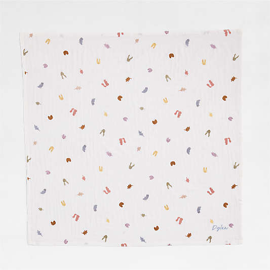 Forest Animals Organic Cotton Gauze Baby Swaddle Blankets, Set of 2