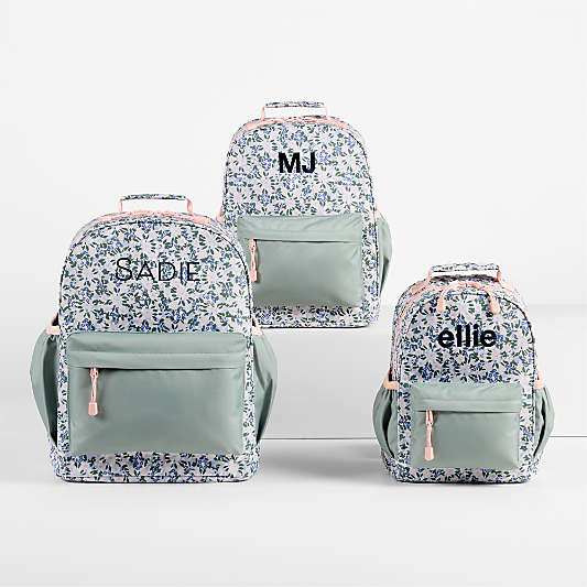 Forest Floral Green Kids Backpacks