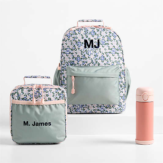 Forest Floral Green Kids Backpack Bundle