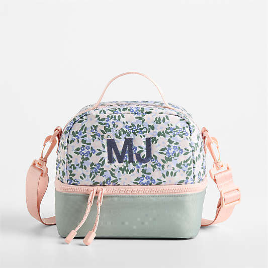 Forest Floral Green Dual Compartment Soft Insulated Kids Lunch Box