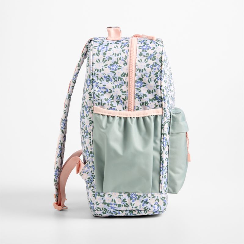 Forest Floral Green Large Kids Backpack with Side Pockets - image 3 of 10