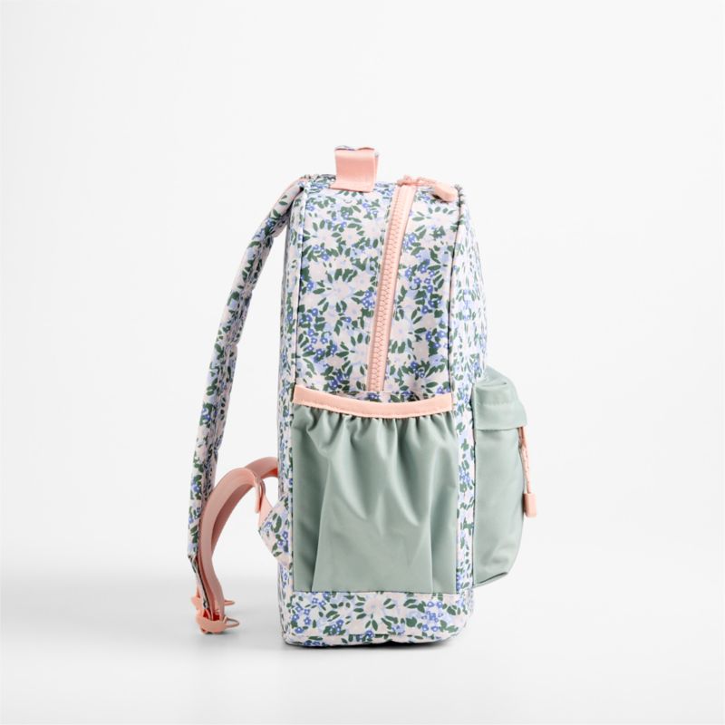 Forest Floral Green Medium Kids Backpack with Side Pockets - image 3 of 10