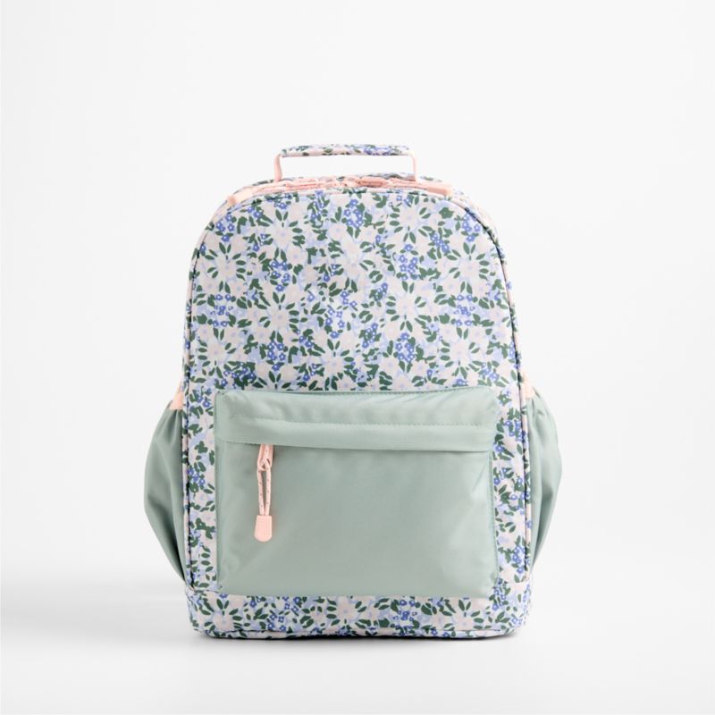 Forest Floral Green Medium Kids Backpack with Side Pockets - image 2 of 10