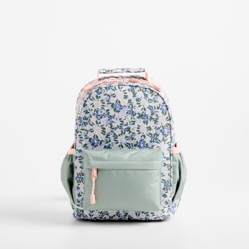 Forest Floral Green Small Kids Backpack with Side Pockets - image 2 of 7