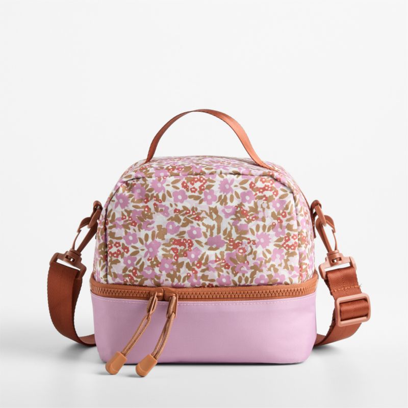 Forest Floral Pink Dual Compartment Soft Insulated Kids Lunch Box - image 1 of 6
