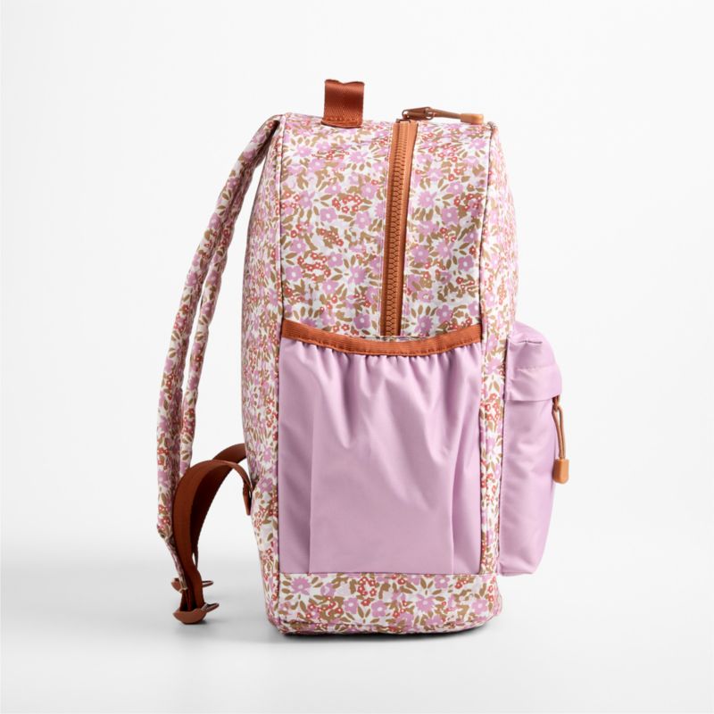 Forest Floral Pink Large Kids Backpack with Side Pockets - image 2 of 9