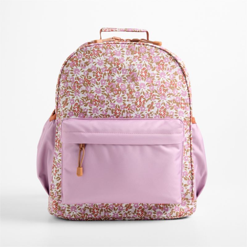 Forest Floral Pink Large Kids Backpack with Side Pockets - image 1 of 9