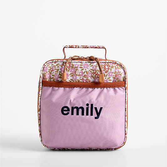 Forest Floral Lilac Purple Standard Soft Insulated Kids Lunch Box