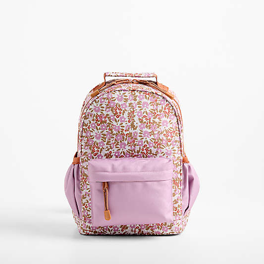 Forest Floral Pink Small Kids Backpack with Side Pockets
