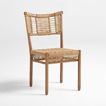 Forge Barley Brown Oak Wood Dining Side Chair by Jake Arnold