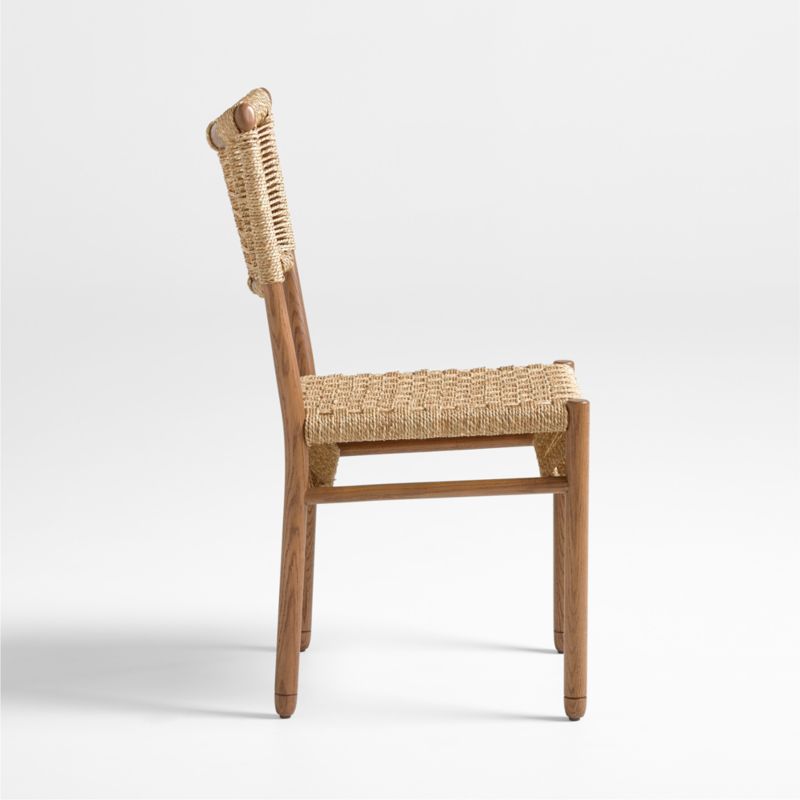 Forge Barley Brown Oak Wood Dining Side Chair by Jake Arnold - image 7 of 15