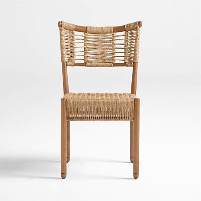 Forge Barley Brown Oak Wood Dining Side Chair by Jake Arnold