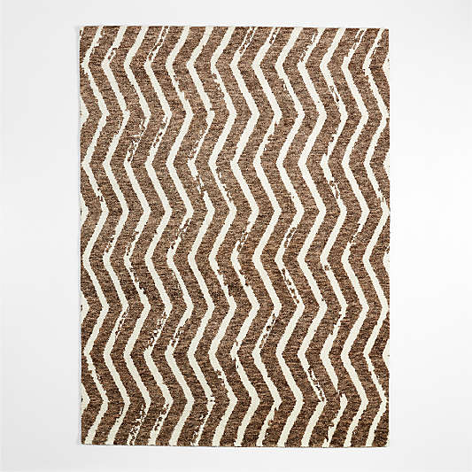 Formentera Wool Hand-Knotted Brown Area Rug 10'x14'