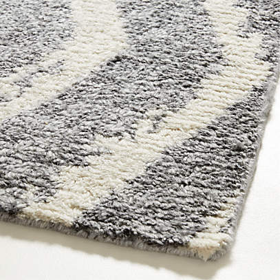 Formentera Wool Hand-Knotted Grey Rug Swatch 12