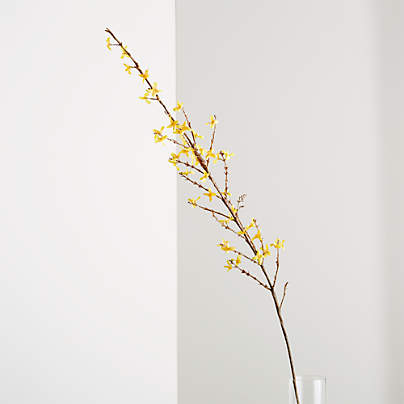 Faux Forsythia Flower Stem 50"