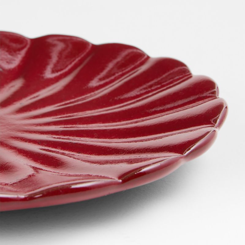 Fortune Garden Stoneware Red Scallop Salad Plate - image 2 of 3