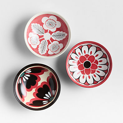 View Fortune Garden Stoneware Nesting Bowls Set of 3 details