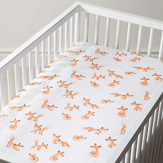 Organic Fox Crib Fitted Sheet