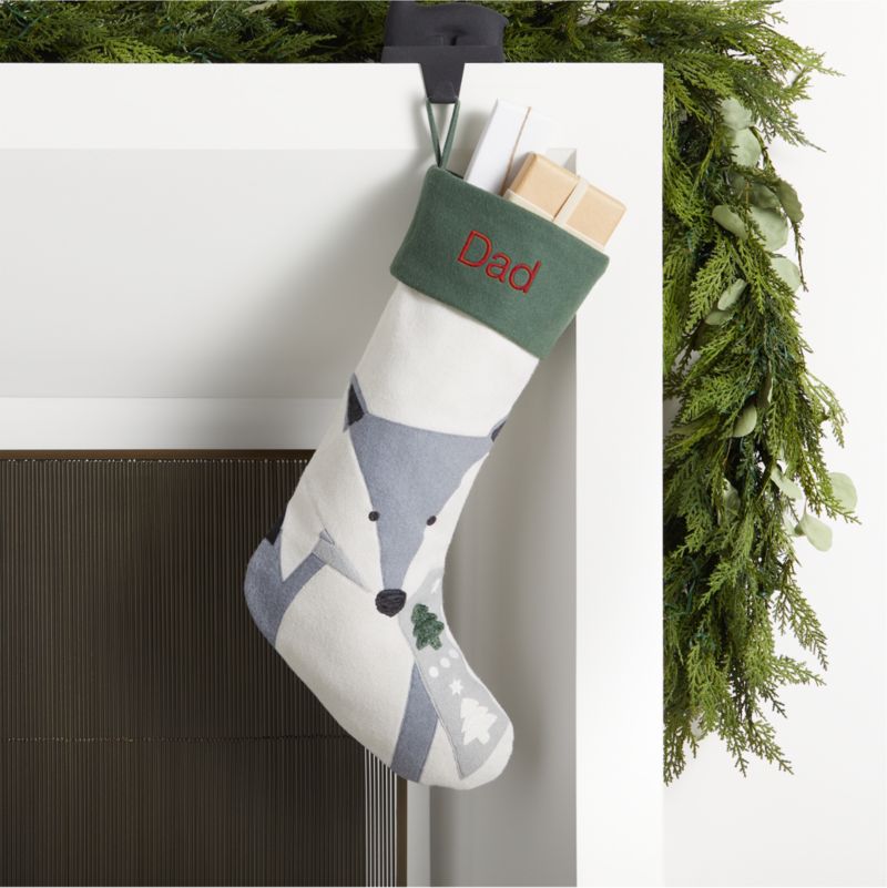 Personalized Fox Christmas Stocking Crate & Barrel