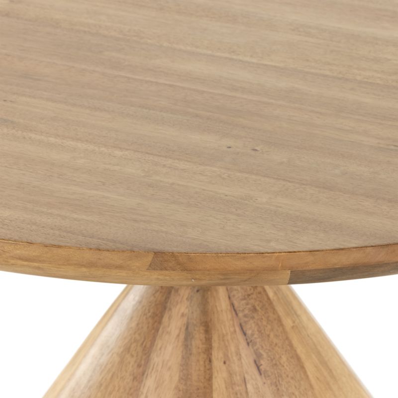 Foxx 60" Round Natural Wood Dining Table - image 5 of 10