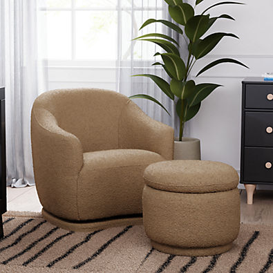View Babyletto Foy Sand Boucle Nursery Glider details