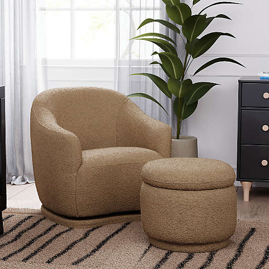 Babyletto Foy Sand Boucle Nursery Glider