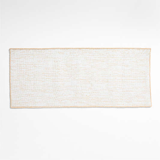 Frame Performance White and Natural Indoor/Outdoor Double Doormat 24"x57"