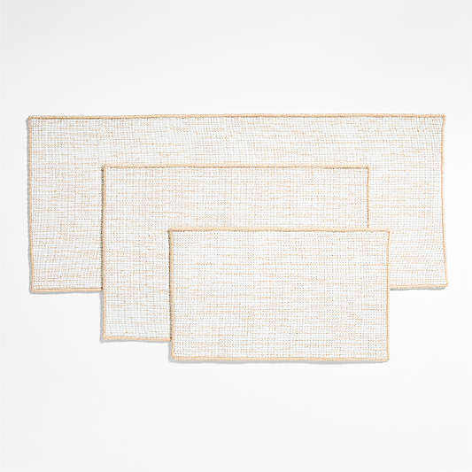 Frame Performance White and Natural Indoor/Outdoor Doormats