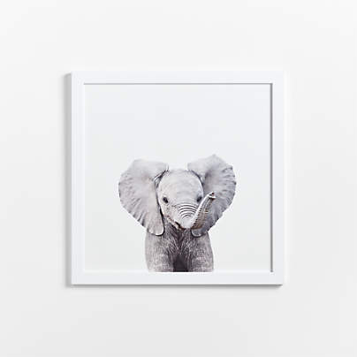 Elephant Framed Wall Art Print + Reviews | Crate & Kids