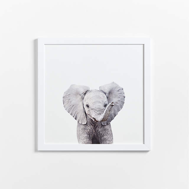 Elephant Head Wall Decoration - Rattan Nursery Room Decor