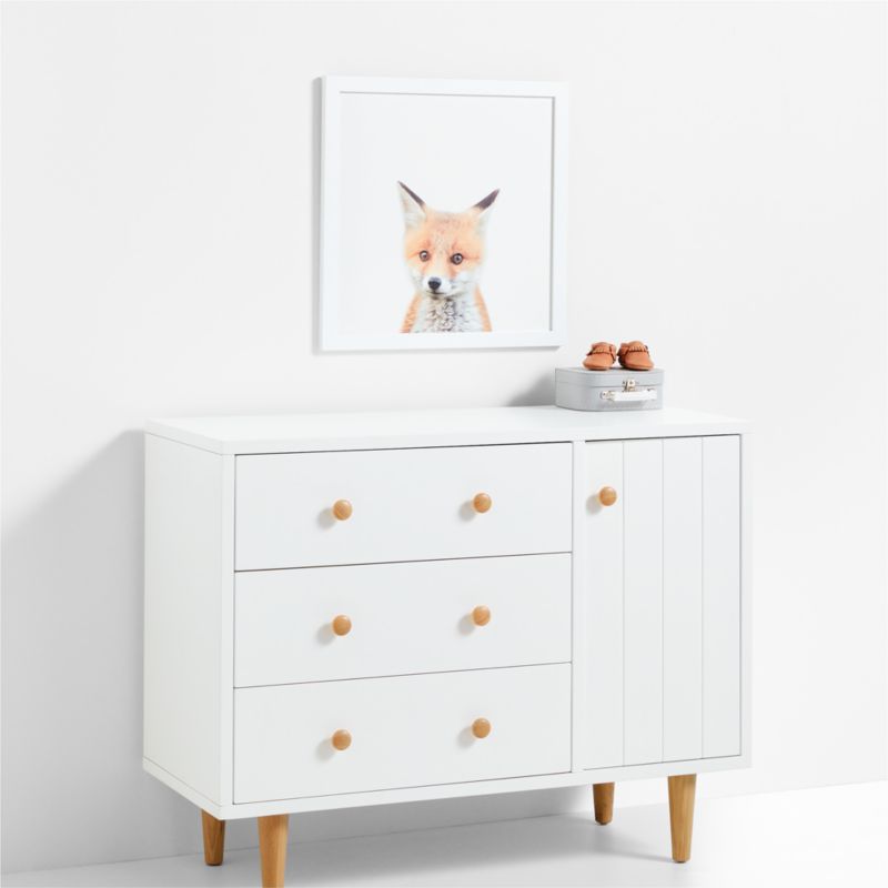 Baby Fox White Wood Framed Wall Art Print - image 8 of 14