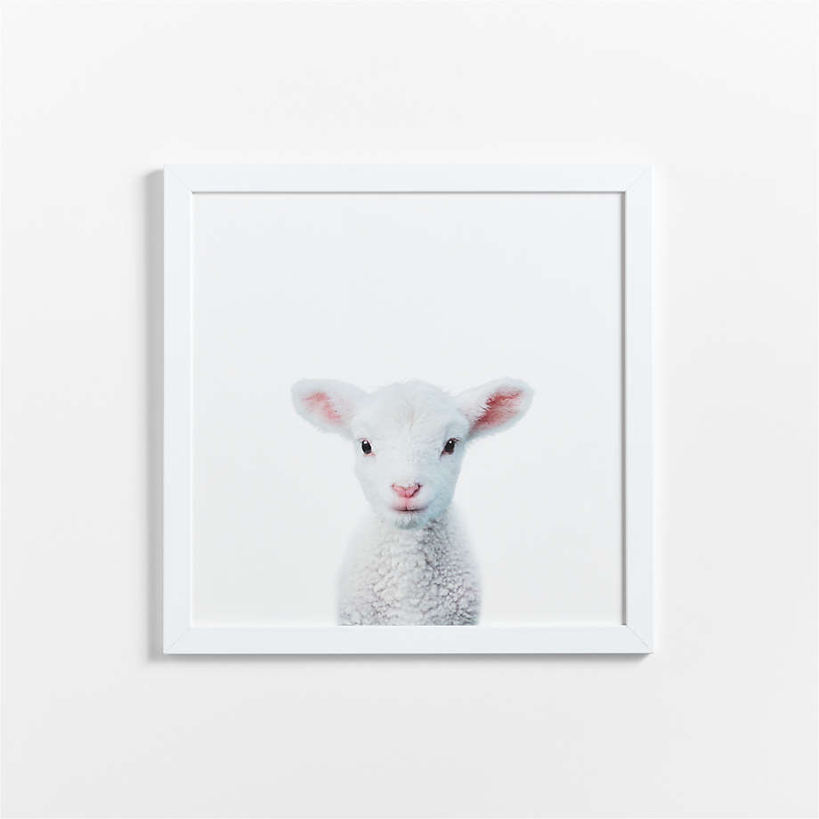 Framed Baby Lamb Wall Art | Crate & Kids