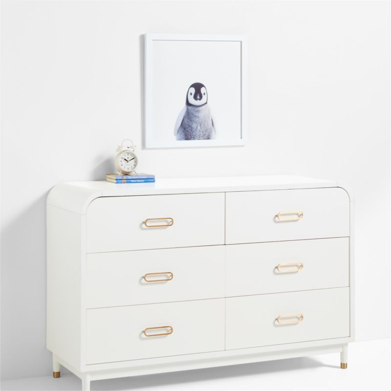 Baby Penguin White Wood Framed Wall Art Print - image 3 of 9